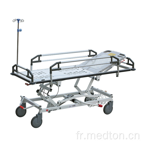 Lit d&#39;urgence en aluminium et en acier pour le transport des patients